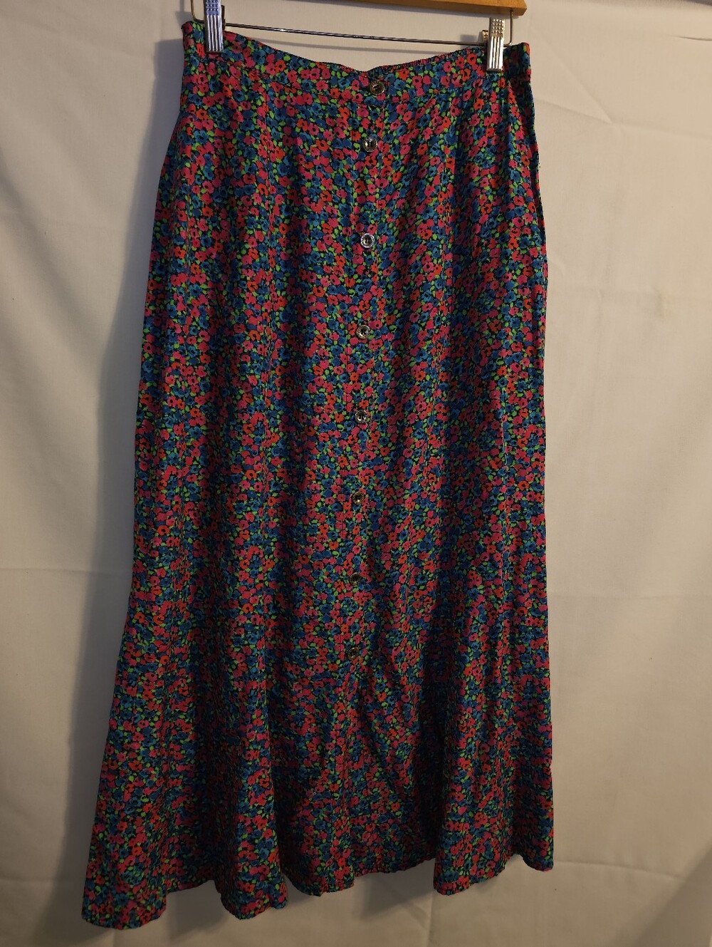 Carole Little Sport Floral Maxi Skirt Size 12 - Picture 9 of 12